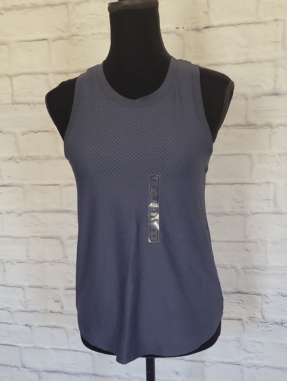 Calia Navy Textured Sleeveless Tank